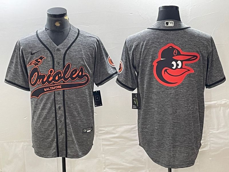 Men Baltimore Orioles Blank Grey Jointly 2024 Nike MLB Jersey style 7